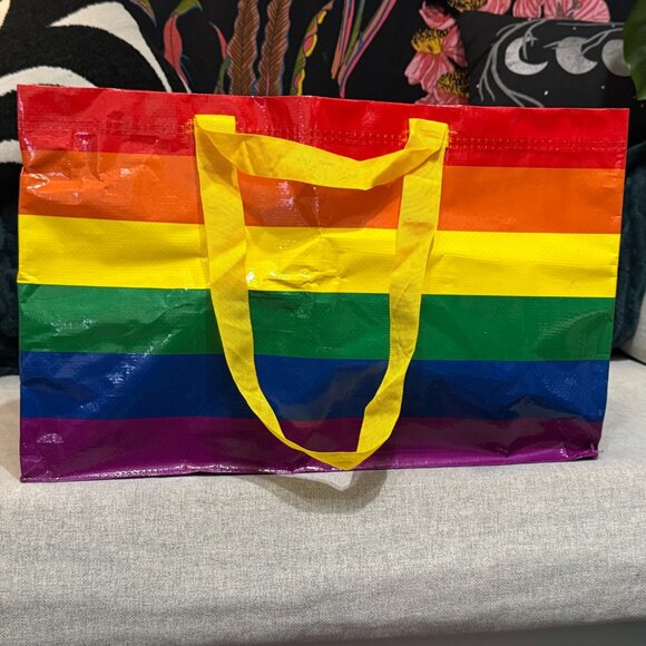 IKEA Storstomma Rainbow, Reuseable Large Shopping Bag, 104.832.10 Multi-Color - Picture 1 of 12